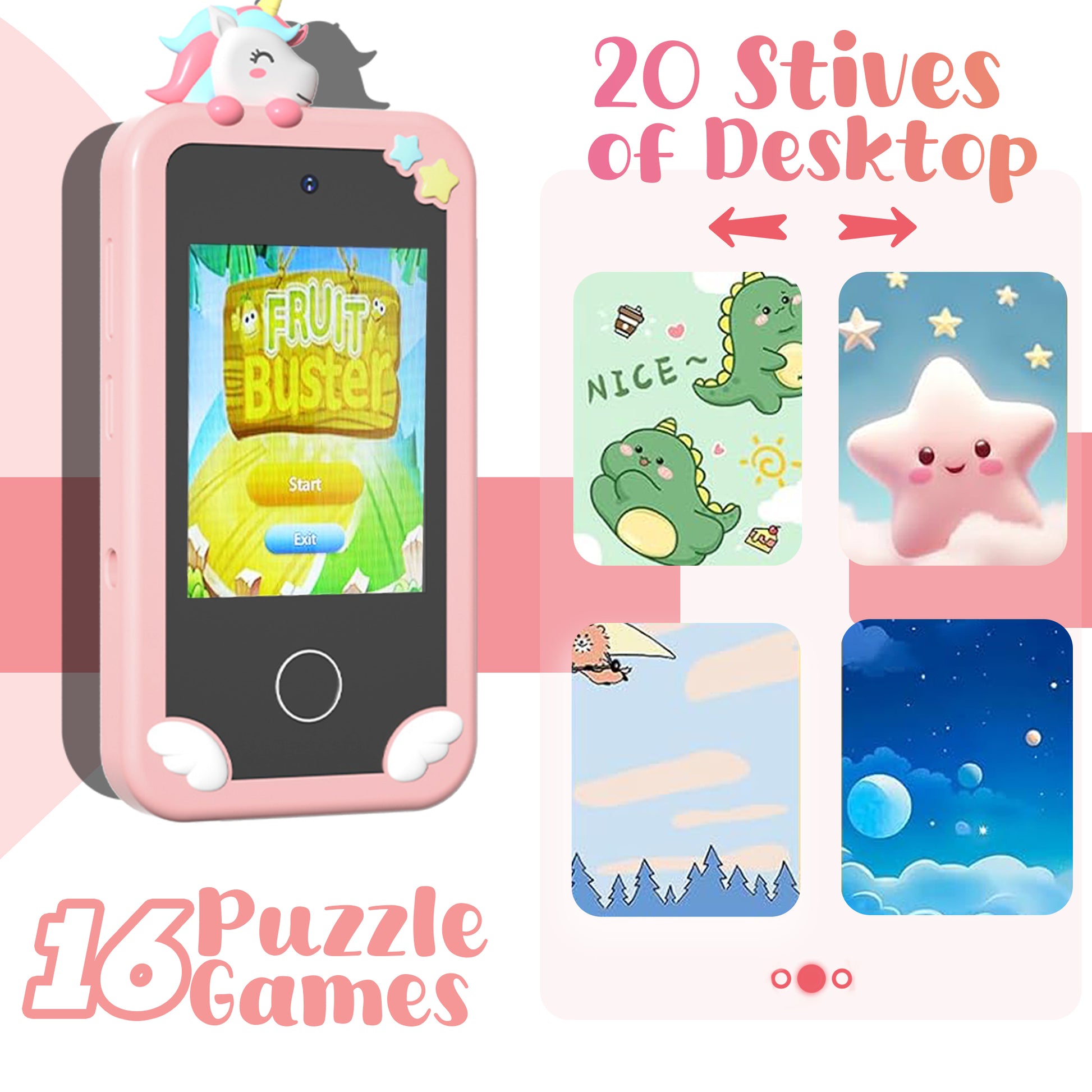 Selybria Kids Smart Phone Toy – Educational Device for Kids (No Wi-Fi, Ages 3–9)