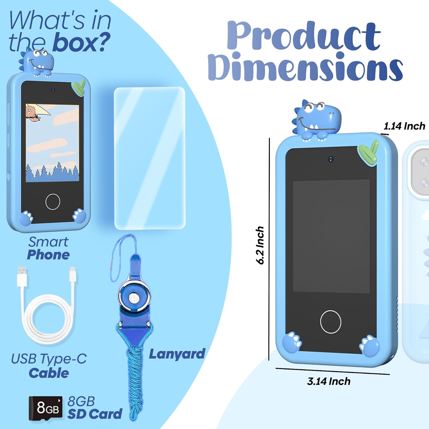 Selybria Kids Smart Phone Toy – Educational Device for Kids (No Wi-Fi, Ages 3–9)