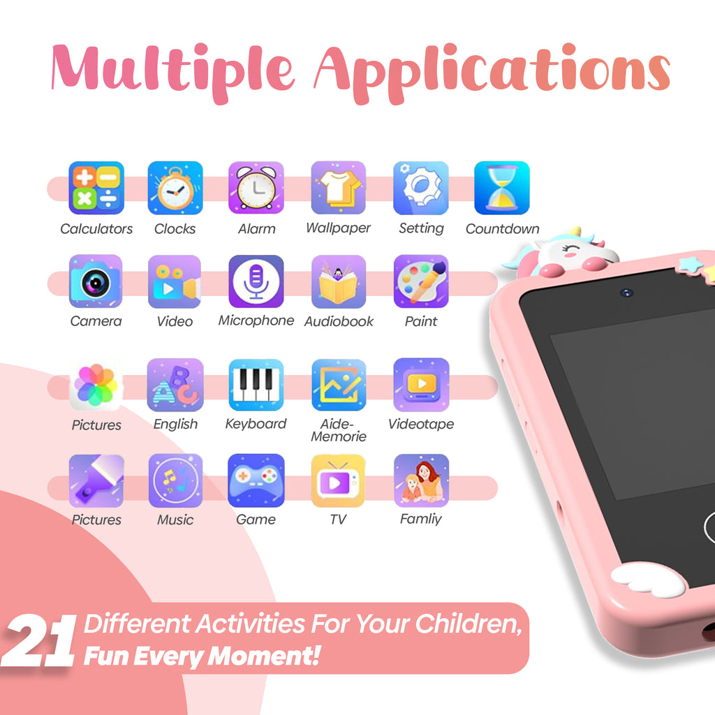 Selybria Kids Smart Phone Toy – Educational Device for Kids (No Wi-Fi, Ages 3–9)